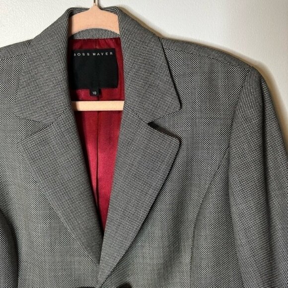 Ross Mayer Vintage Blazer Jacket Hound-stooth pattern size 10 - Picture 6 of 8